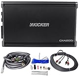 Kicker 43CXA12001 CXA1200.1 1200 Watt RMS Mono Car Audio Amplifier+Amp Wire Kit