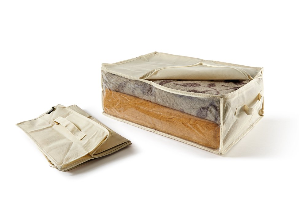 Perfetto TNT Custody Easybag, Dimension-50 x 35 x 20 Cm. -2 Pieces-Beige, Fabric, Ecru, One Size