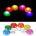 Dog/Cat Pet Collar Light, 6 Packs PChero Clip-On SpotLit Waterproof LED Dog Collar Charms Safety Lights, Stainless Steel Carabiner Clasp - [Blue, Green, Orange, Pink, Red & Yellow]