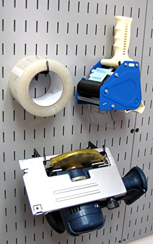 Wall Control 3-1/2in Reach Curved Tip Slotted Hook Pack - Slotted Metal Pegboard Hooks Pegboard and Slotted Tool Board - Black