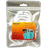 Shower Curtain Rings - Kamhairaiog 12-Pack Bathroom Curtain Hook Curtain Poles Shower Rod Hook Hanger White Color Plastic Ring Bath Drape Loop Clasp Drapery Home (White)