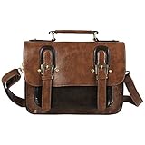 ECOSUSI Women Faux Leather Vintage Small Satchel Bag Crossbody Purse