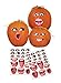 Pumpkin Face Stickers Set of 2 Sheets - Easy Way to Decorate for Halloween, Create Your Own Face just by Sticking Them On, Set Includes Faces for 14 Pumpkins