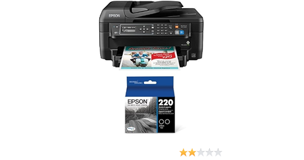 Amazon.com: Epson WF-2750 - Impresora multifunción con escáner,  fotocopiadora y fax y Epson DURABrite Ultra Black Dual Pack Standard  Capacity Cartridge Ink for Select Epson Printer (T220120-D2) Bundle :  Productos de Oficina