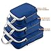 Set of 3 Gonex Packing Cubes, Clothing Compression Cube Extensible Storage Bags Organizers(Deep Blue)