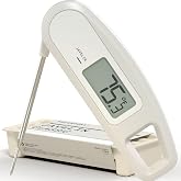 Lavatools Javelin&reg; Ultra-Fast 3-Second Digital Instant Read Meat Thermometer for Grill and Cooking, 2.75" Probe, Compact Foldable Design, Large Display, IP65 Water Resistant, NSF Certified &ndash; Milk