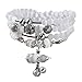 Felix Perry 8mm Simulated White Cats Eye Beads Buddhist Prayer Mala Meditation Necklace Bracelet (White Cat Eye 2)