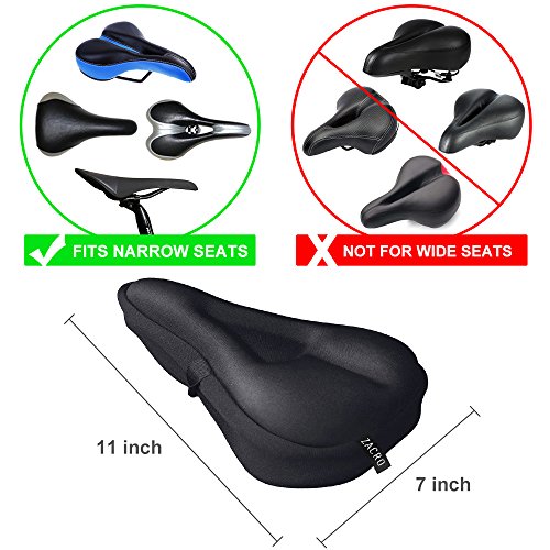 Zacro Gel Bike Seat Cover- Extra Soft Gel Bicycle Seat Bike