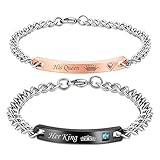 NEHZUS His and Hers Stainless Steel Couples Bracelet