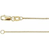 Sonia Jewels Solid 14k Yellow Gold .75mm Box Chain Necklace Secure Lobster Clasp Closure 20"