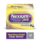 Nexium 24HR (42 Count, ClearMinis) All-Day, All-Night Protection from Frequent Heartburn Medicine with Esomeprazole Magnesium 20mg Acid Reducer, 38% Smaller Capsule