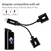 [2 Pack] iPhone 8/8 Plus Dual Lightning Adapter & Splitter, Double Lightning Port Jack with Audio, Charge and Sync Data for iphone 7/7 Plus, Compatible with iPhone X and ios 11