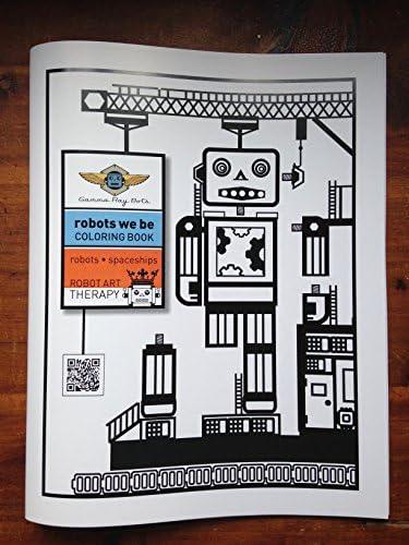 Robots We Be coloring book. 20 images of rockets, robots, and monsters