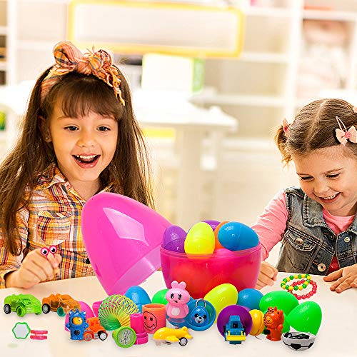 PUSITI Easter Egg Toys Surprise Eggs with Toys Inside 30 Toys Filled 2.