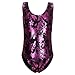 One-piece Fashion Shining Kiss Flowers Gymnastics Leotard for Little Girl