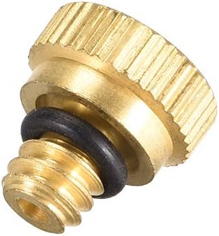 sourcing map Brass Misting Nozzle - 10/24 UNC 0.6mm Orifice Dia Replacement Heads for Outdoor Cooling System - 5 Pcs - Image 5