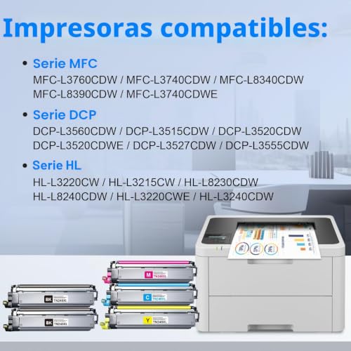 MYCARTRIDGE TN248XL Compatible for Brother TN-248XL TN248 for Brother DCP-L3560CDW HL-L3240CDW MFC-L3760CDW MFC-L3740CDWE for TN-248CMYK TN-248VAL 5 Pack