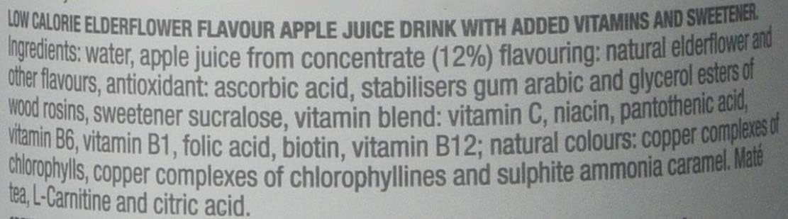 VIT HIT Lean & Green - 12 x Apple + Elderflower + Mate Tea + L-Carnitine, 500 ml (Pack of 12) - Image 5
