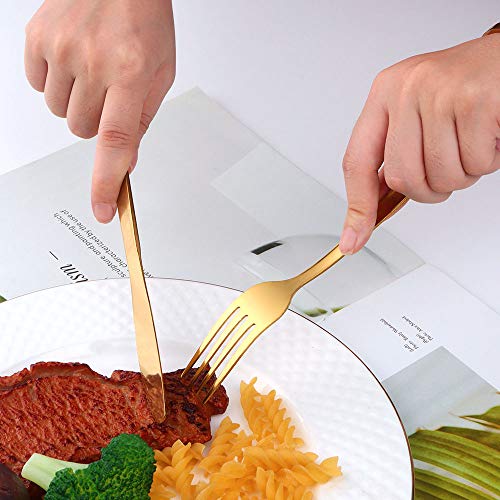 BUY&USE 8 inch Dinner Knives Table Dinner Knife for Restaurant Catering, Commercial Quality Silverware Flatware Set Pack of 12