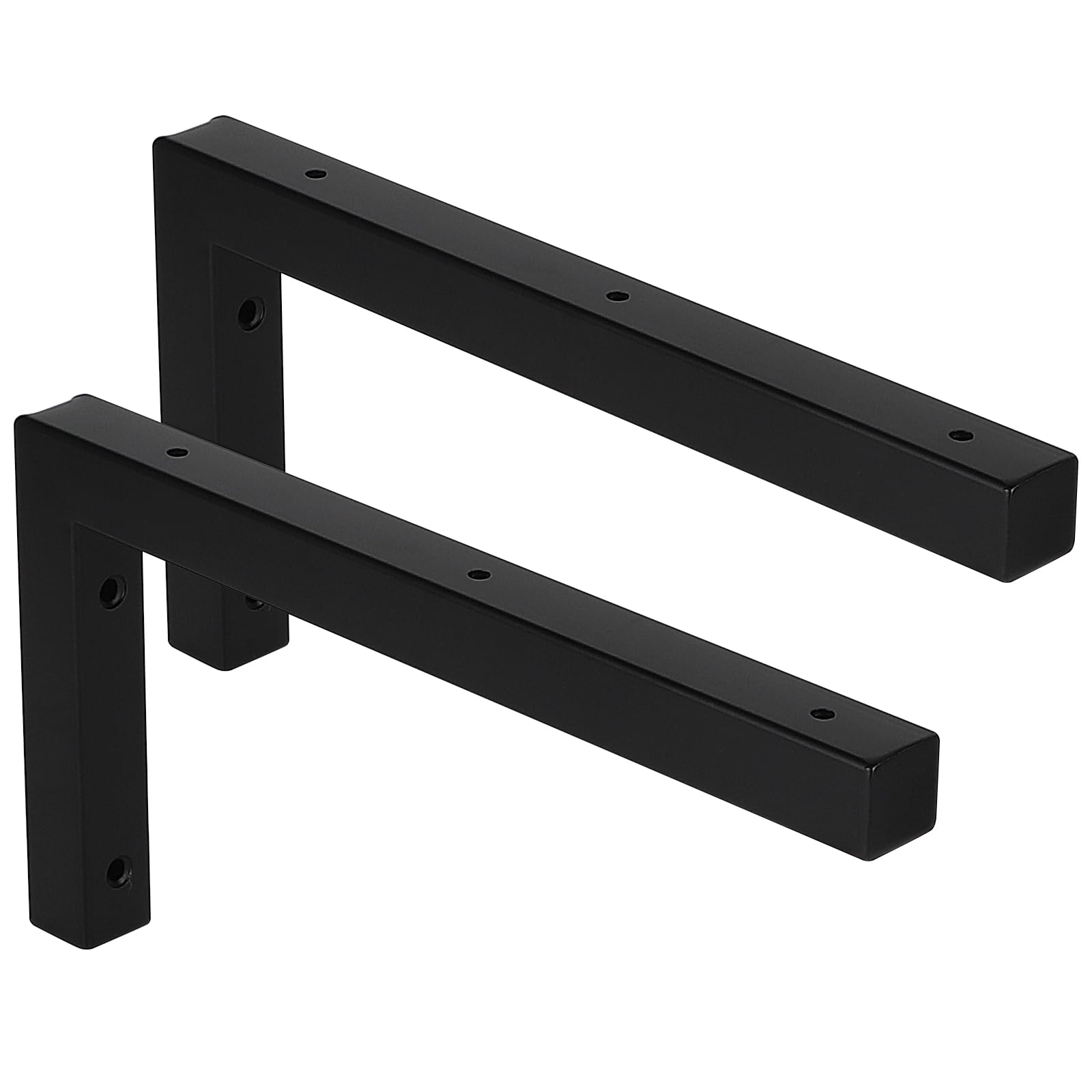 DBREAKS 2 x Washbasin Brackets, 30 cm, Metal Wall Console in Black, Shelf Bracket, Heavy Duty Console, Washbasin Top, for Washbasin, Sturdy, Basin Undermount