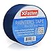 XFasten Professional Blue Painters Tape 2.5-Inches x 60-Yards (Single Pack) Blue Painters Masking Tape Bulk - Sharp Edge Line Technology, Produces Sharp Lines | Residue-Free Wall Trim Tape
