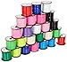 Pepperell Braiding Vinyl Flat Lacing - 100 yard x 3/32 inches Spools - Set of 25 - Assorted Colors
