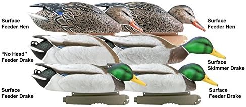 Greenhead Gear Pro-Grade Duck Decoy,January Mallard/Feeder Pack,1/2 Dozen