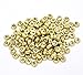 Souarts Random Mixed Acrylic Plastic Oblate Shape Alphabet Letter Loose Beads 7x7mm Pack of 1000pcs (Gold)