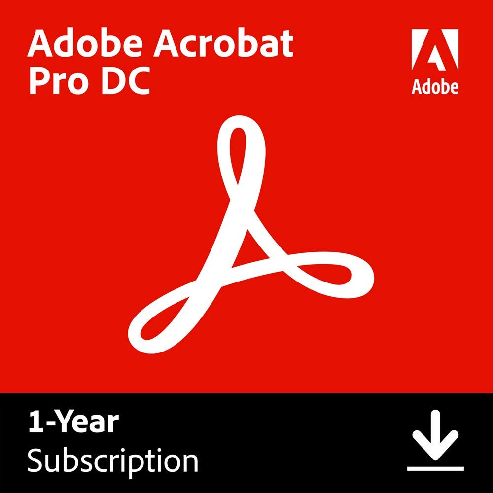 Adobe Acrobat Professional DC PDF converter 12 month Subscription  | amzdealz