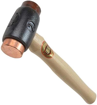 Thor Hammer Size 2 Iron Head Copper Face Wood Handle 2.1 lb Black Brown