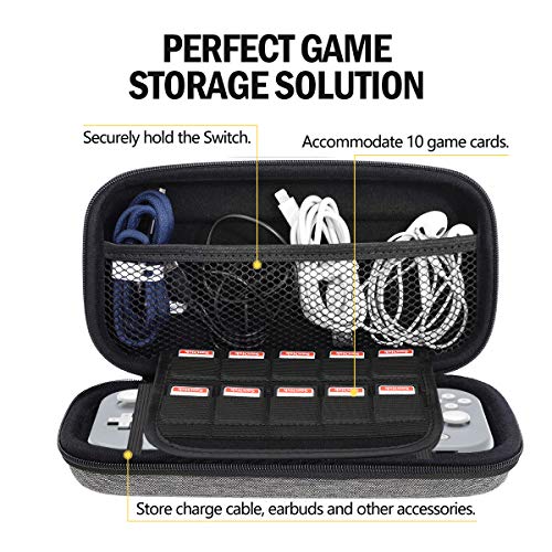 image for MoKo Carrying Case for Nintendo Switch Lite, Travel Case Hard Shell EV