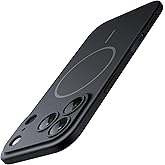 JETech Magnetic Slim Case for iPhone 17 Pro 6.3-Inch, Compatible with MagSafe, Ultra-Thin Lightweight Minimalist Phone Cover with Matte Finish and Full Camera Lens Protection (Black)