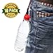 Portable Silicone Water Bottle Buckle, 10PCS Bottle Convenient Carrying Clip Hook Holder with D-Ring Hook for Camping Hiking Traveling with Emergency Aluminum Whistle by DomeStar
