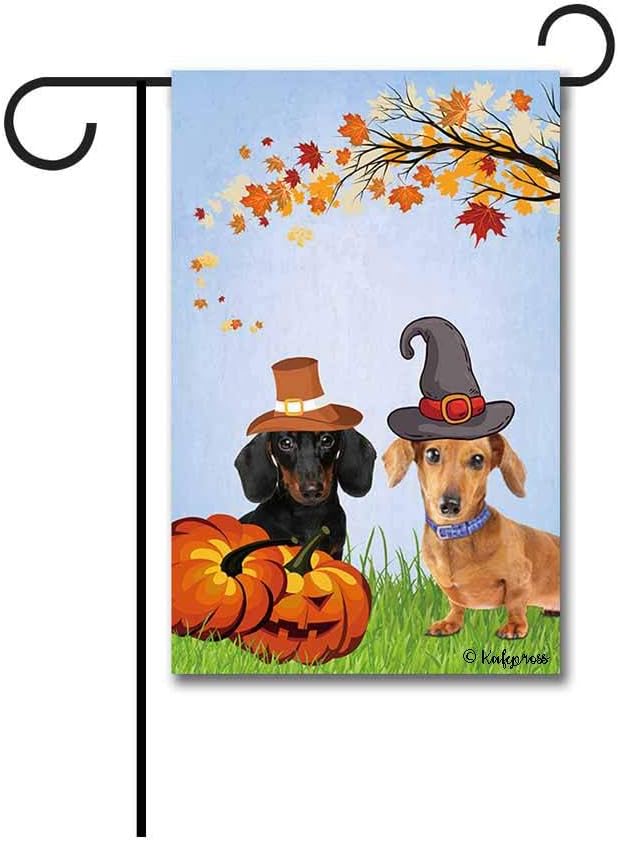 Best Fall Puppy Garden Flag