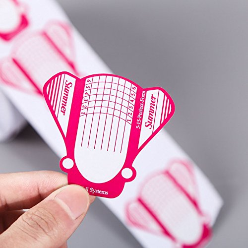 image for G2PLUS Nail Form, Nail Art Guide Stickers for Acrylic UV Gel Nail Tips