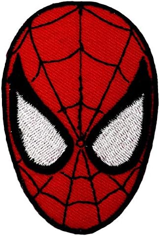 Spiderman Mask Iron On/Velcro Patch (Iron on)