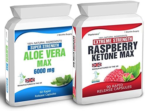 90 Raspberry Ketone Plus 60 Aloe Vera Colon Cleanse Weight Loss Diet Pills Slender Product