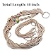 Zealor 2 Pack Plant Hanger Macrame Jute 4 Legs 40 Inches Plant Holder with Colored Beads for Indoor Outdoor Balcony Ceiling Patio Deck