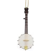 String Miniature Banjo Hanging Ornament Christmas Tree Display Ornament | 5.51" Wooden String Mini Banjo Replica Hanging Ornament Miniature Musical Instrument Banjo Model Holiday Tree Home Decoration