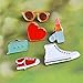 MeliMe Cute Cartoon Brooch Pins Enamel Brooches Lapel Pins Badge for Women Girls Clothes Bag Decorative (Brooch Pins 11)