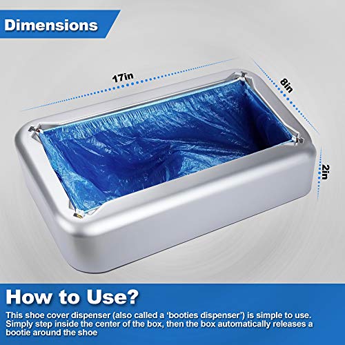 HealthFare Automatic Shoe Cover Dispenser, with 300 Shoe Covers Refill Included Pricepulse