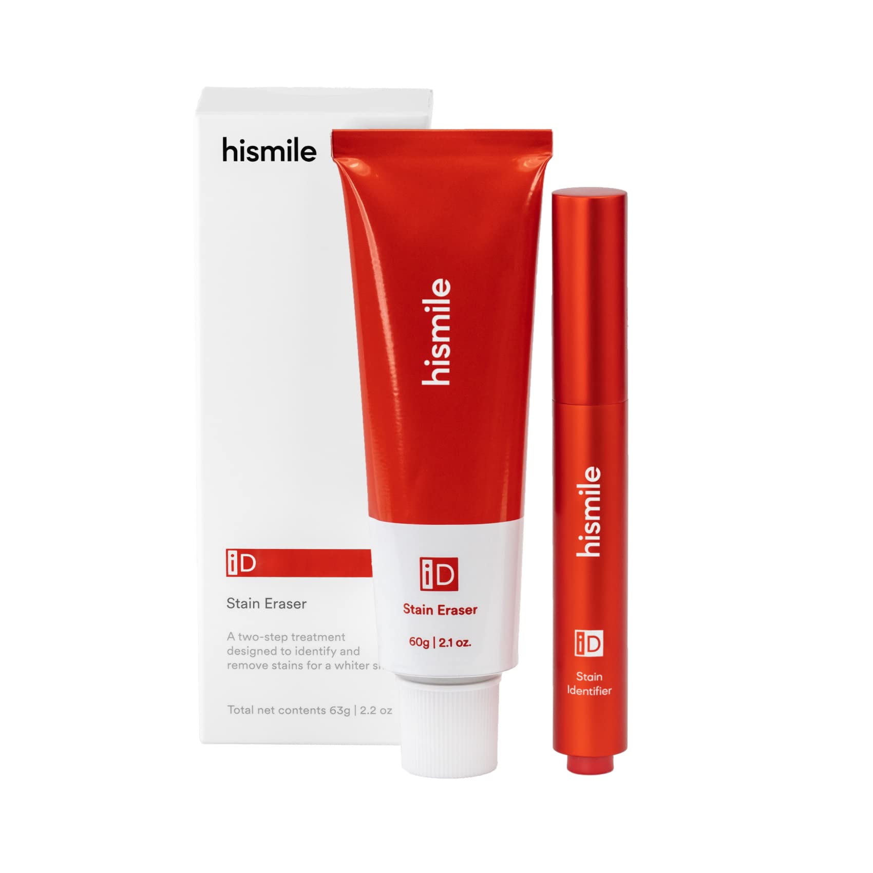 Hismile iD Teeth Whitening Eraser 2 Pack - Prevents Stain Stain - Two Steps, Toothpaste Hismile