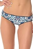 Becca by Rebecca Virtue Women's Inspired Print Reversible Hipster Bikini Bottom