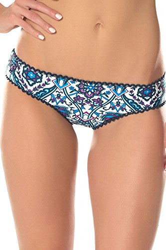 Becca by Rebecca Virtue Women's Inspired Print Reversible Hipster Bikini Bottom