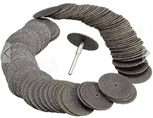 100pcs 1/8 Inch Mandrel Fiberglass Reinforced Cut Off Wheel for Dremel by Abcstore99