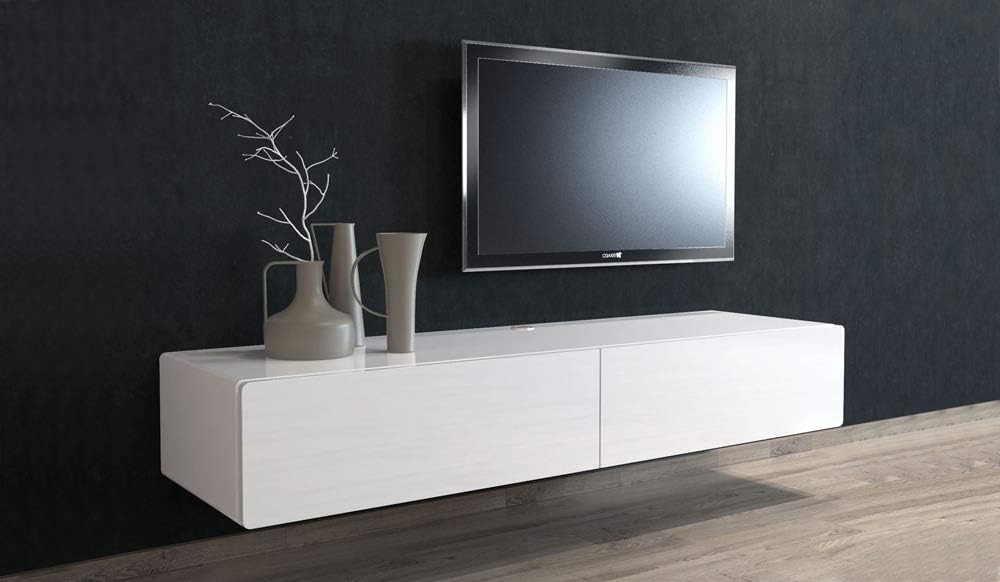 Ikon White Floating TV Unit - 166cm