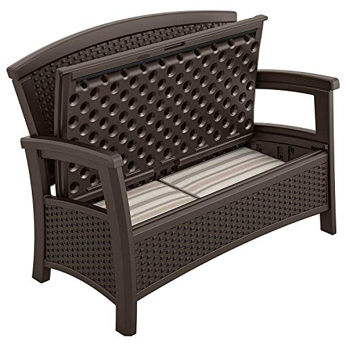 Suncast Elements Loveseat with Storage Lightweight, Resin, All