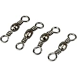 Outdoor Sport Transmen(TM) 100pcs Barrel Bearing with Solid Ring Swivel Solid Fishing Connector,SIZE:7# lenth: 20mm, test 28kg/61.7lb