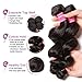 Jolia Hair 8A Grade Unprocessed Brazilian Loose Wave 3 Bundles 100% Virgin Brazilian Human Hair Weave Extensions Full Head, Natural Black Color, 95-100g/Bundles (22 24 26, Natural Color)