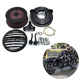 HTT Motorcycle Black Grille Air Cleaner Intake Filter System Kit For Harley Davidson 2007-later XL Sportster 1200 Nightster 883 XL883 Low XL1200L Seventy Two Forty Eight